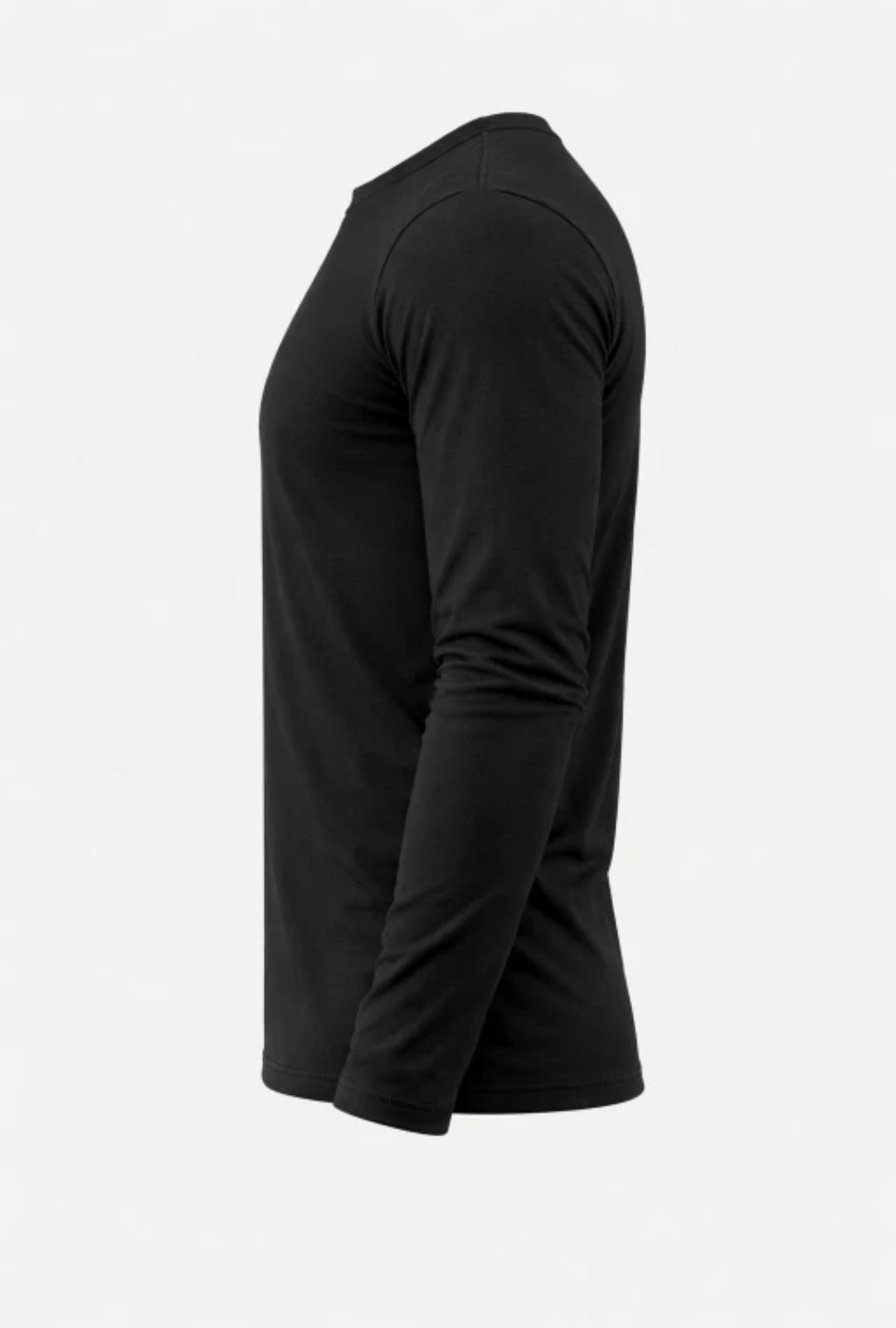 Men's Round Neck full sleeve Cotton tshirt-Black
