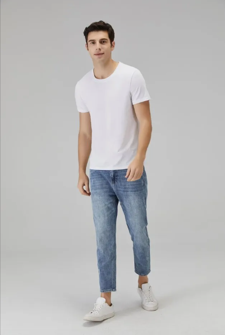 Men's Solid Round Neck half sleeve Regular tshirt-White